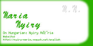 maria nyiry business card